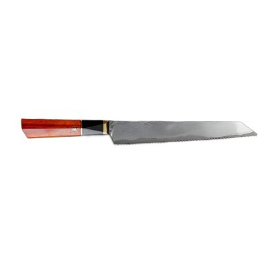 Хлебный нож (рукоять - красное дерево RedHart октагон)