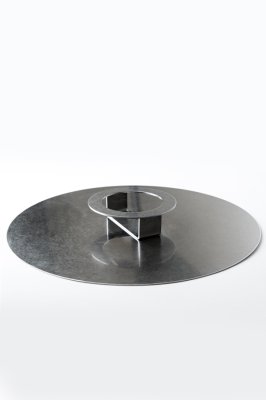 Крышка/подставка для торта KNIndustrie STONE WORK, D34 см, матовая  сталь