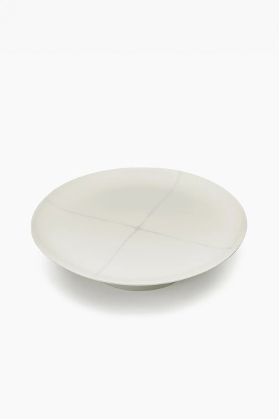 Подставка для торта Serax SALT ZUMA, D33 см H 8 см, белый/серый, фарфор