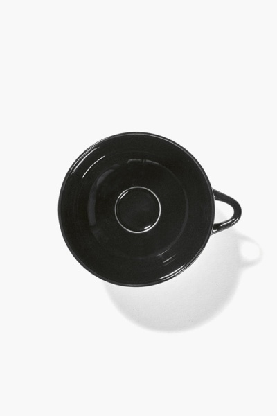 Чашка для чая Serax DE, D11 см, 200 мл, кремовый/черный, фарфор