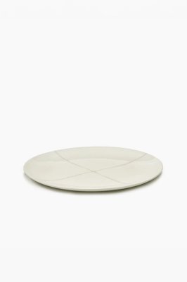 Комплект из 2-ух обеденных тарелок Serax SALT ZUMA, D28 см, белый/серый, фарфор