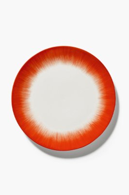 Комплект из 2-ух подстановочных тарелок Serax DE, D28 см, красный/кремовый, фарфор