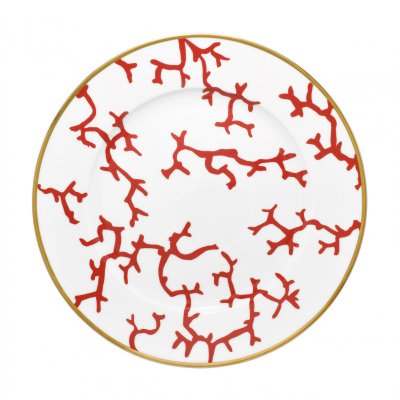 Тарелка сервировочная Raynaud Cristobal Rouge, D31 см, белый/красный, фарфор