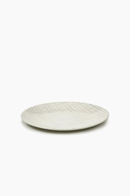 Комплект из 2-ух тарелок для завтрака Serax SALT ZUMA, D18 см, белый/серый, фарфор