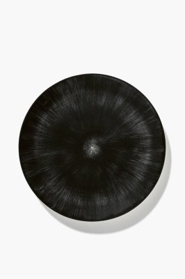 Комплект из 2-ух обеденных тарелок Serax DE, D24 см, черный, фарфор