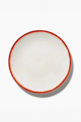 Комплект из 2-ух подстановочных тарелок Serax DE, D28 см, кремовый/красный, фарфор