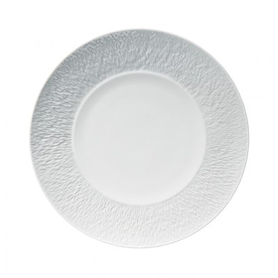 Тарелка плоская Raynaud MINERAL, D29 см, белый c выгравированным ободком, фарфор 
