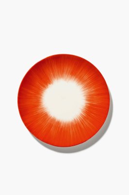 Комплект из 2-ух тарелок для салата Serax DE, D17.5 см, красный/кремовый, фарфор