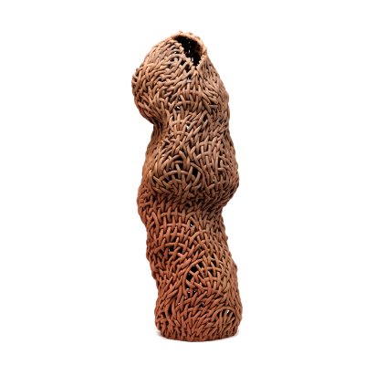Скульптура напольная «Огненная», H 75 см, коричневая, керамика