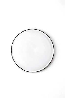 Тарелка десертная SchonhuberFranchi Grès Bicolor #1 Collection, D16 см, белый/антрацит, керамика
