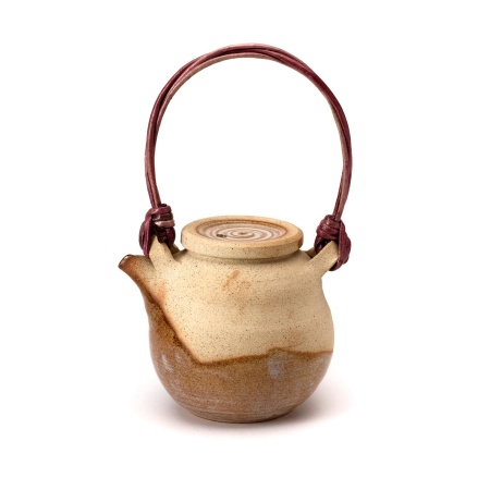 Чайник BONGO Каменная сирень с ручкой из эколозы, керамика фото 1