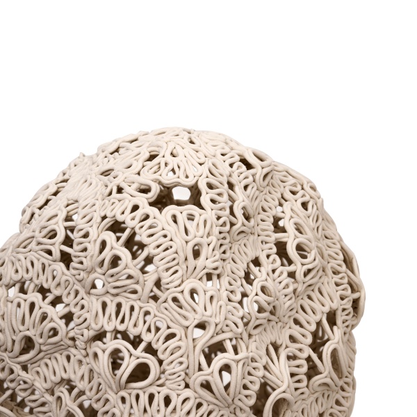 Скульптура напольная из серии «Белоснежные узоры», H61 см, белая, керамика
