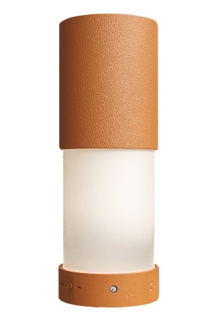 Светильник настольный светодиодный EMERA DESIGN CHAPEAU, H32 см, карамельная кожа фото 1