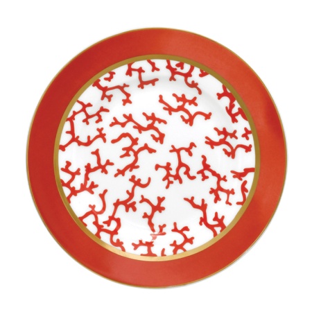 Тарелка пирожковая Raynaud Cristobal Rouge, D16 см, белый/красный,  фарфор фото 1
