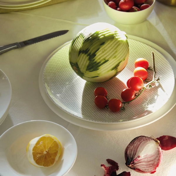 Тарелка обеденная "Ромбы" SchonhuberFranchi Paesaggi Collection, D27 см, белый, фарфор