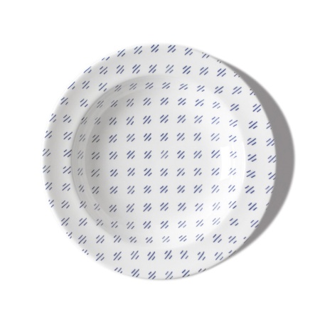 Тарелка суповая с рисунком "Штрихи" SchonhuberFranchi Shabbychic Collection, D23 см, белый, фарфор фото 1