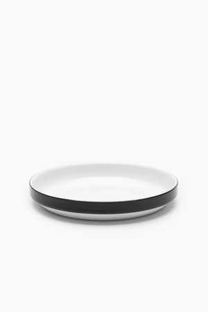 Комплект из 4-х тарелок для завтрака Serax PASSE-PARTOUT, D18 см, белый/черный, фарфор фото 1
