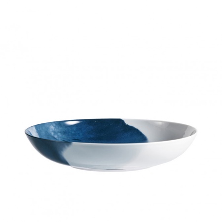 Тарелка суповая Raynaud Abysses, D22 см, белый/аквамарин, фарфор фото 1