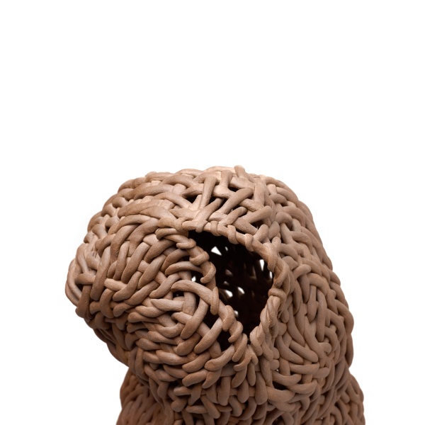 Скульптура напольная «Огненная», H 75 см, коричневая, керамика