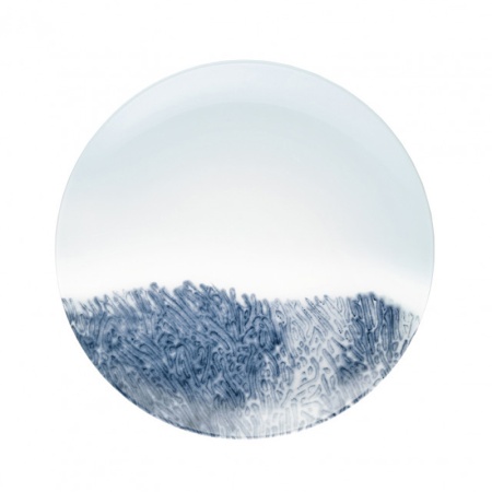 Тарелка салатная Raynaud Abysses, D21 см, белый/аквамарин, фарфор фото 1