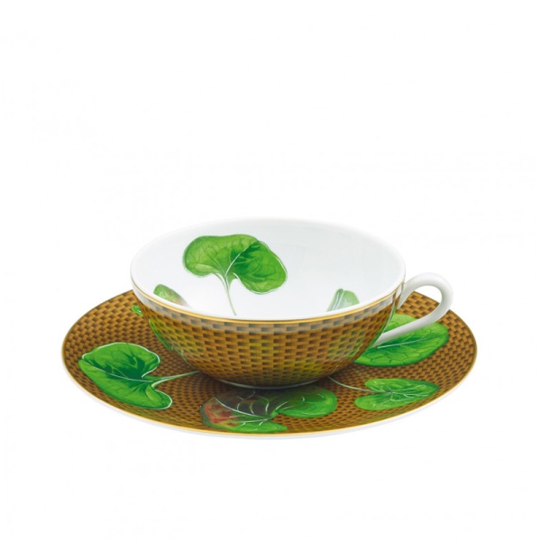Блюдце к чашке для чая Raynaud TRESOR FLEURI, D17 см, коричневый, фарфор